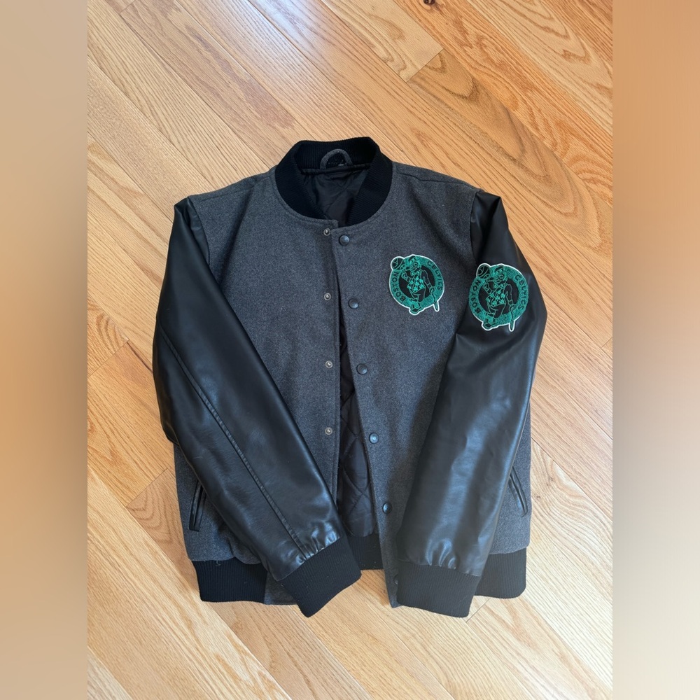Vintage Celtics Leather Letterman Jakcet